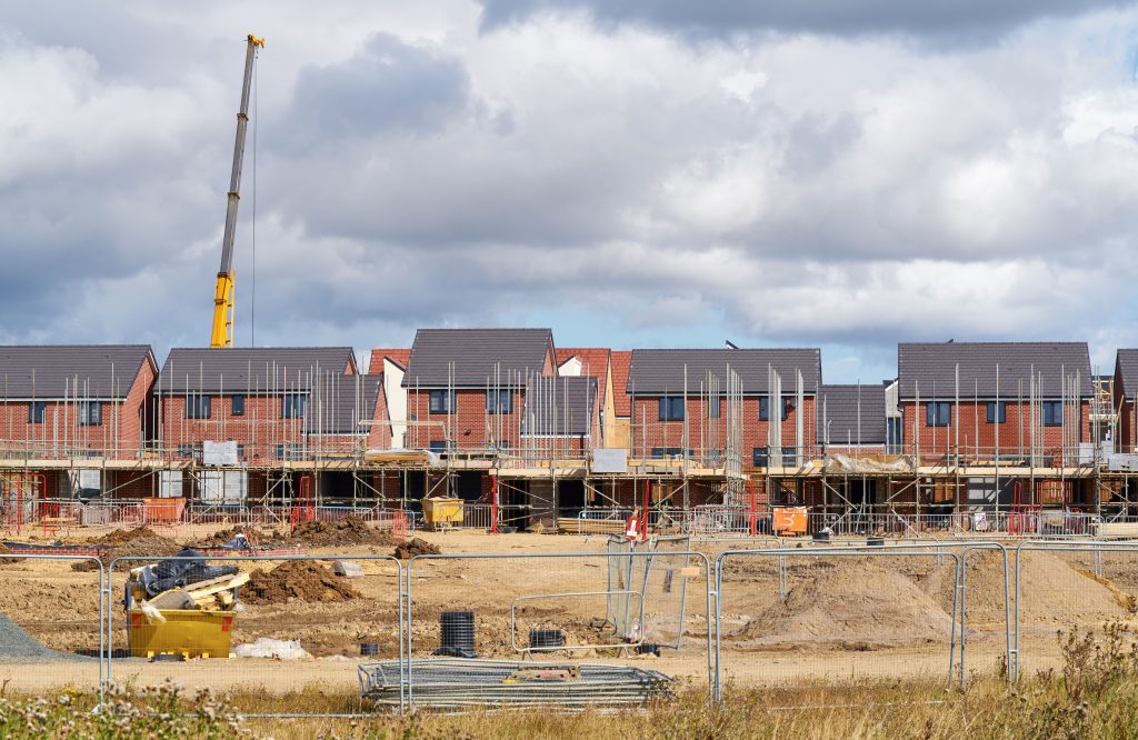 Newly built homes on the pfh traditional and modern build housing construction framework